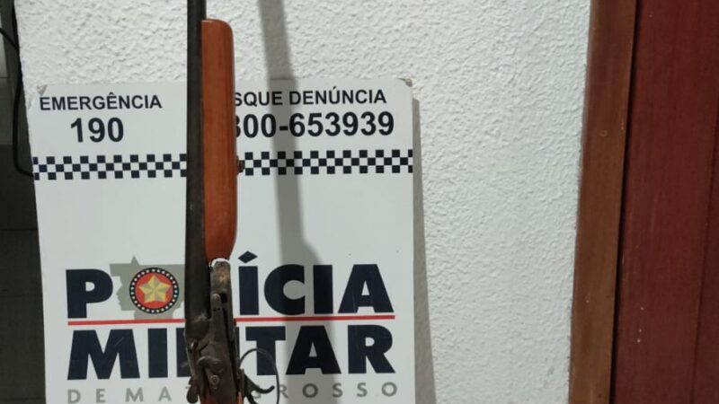 Polícia Militar prende homem que agrediu casal com arma de fogo em Apiacás